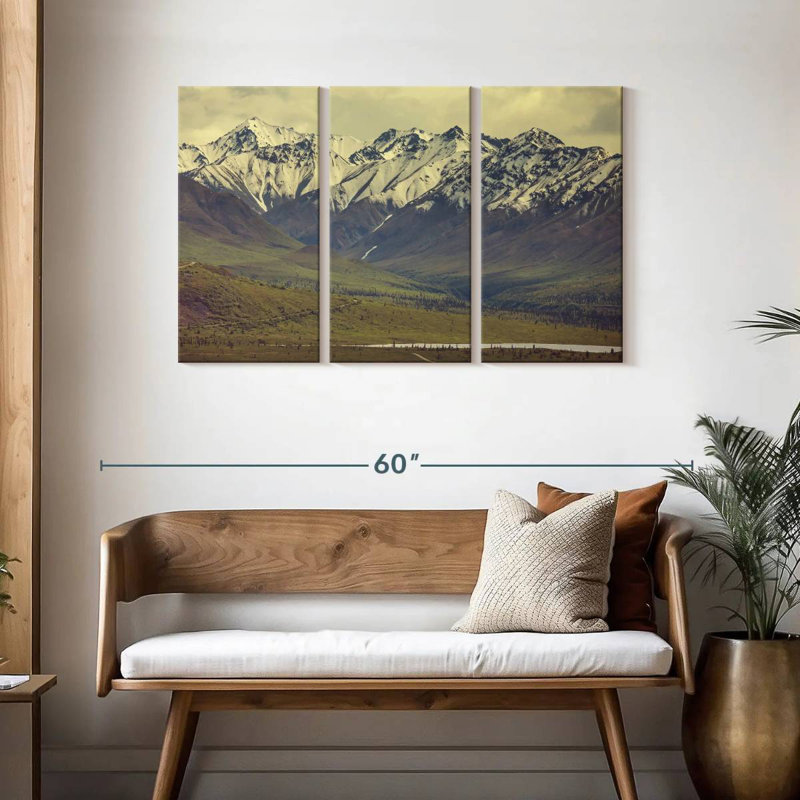 Alvord Alaska's Snowy Mountains, 28" H x 45" W