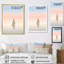 «Coastal Calm», photo de voilier rose et bleu sur toile-1618526836-1618526838