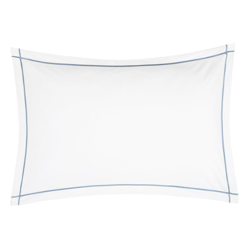 Classic Hotel Sham, White/Blue, Standard