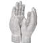Ciment antique gris de 9 pouces acceptant les mains de 2 pour une plante d'intérieur ou une bougie en vitrine décorative