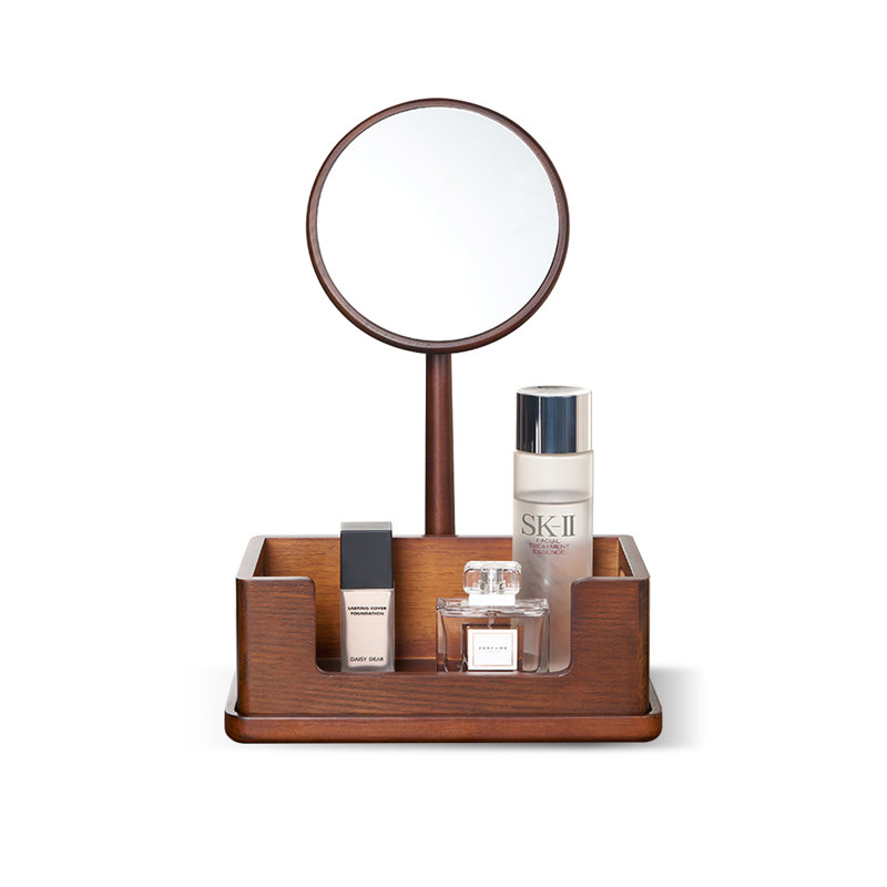 Organisateur de maquillage pour coiffeuse, organisateur de comptoir, miroir