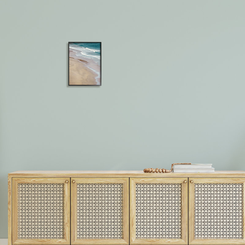 Vue aérienne de l'océan, écume de mer, plage, giclée, ensemble d'art texturé par Danita Delimont, L 11 po x H 14 po