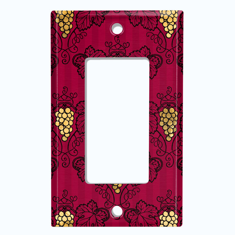 Patterned 1 - Gang Toggle Light Switch Standard Wall Plate