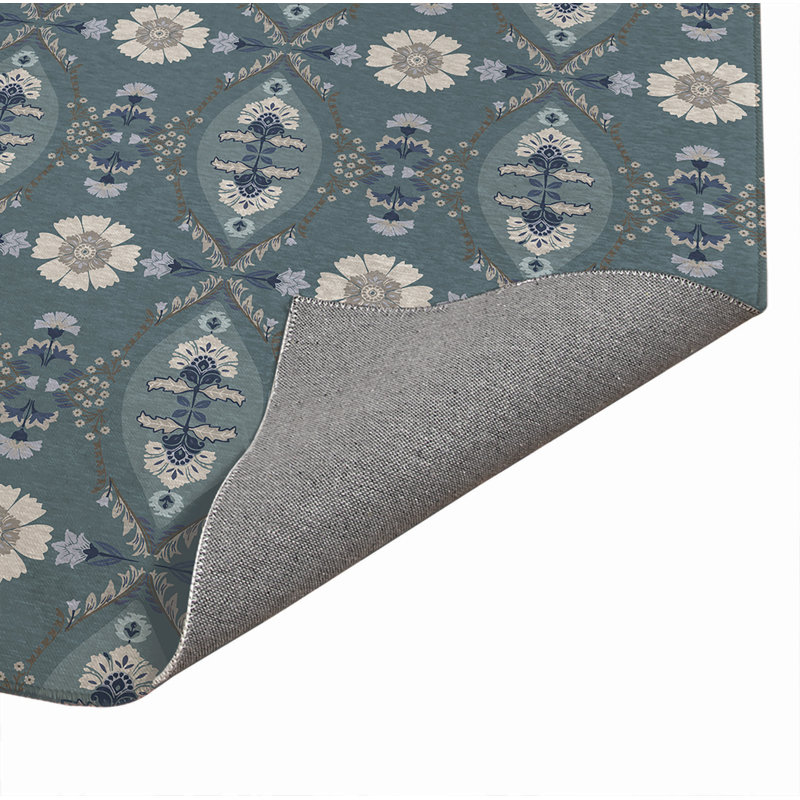 Tapis de bureau Reeva, Sarcelle, l 36 po x P 60 po