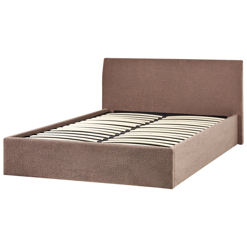 ORBEY Upholstered Ottoman Storage Bed, European Double (140 x 200 cm), Brown
