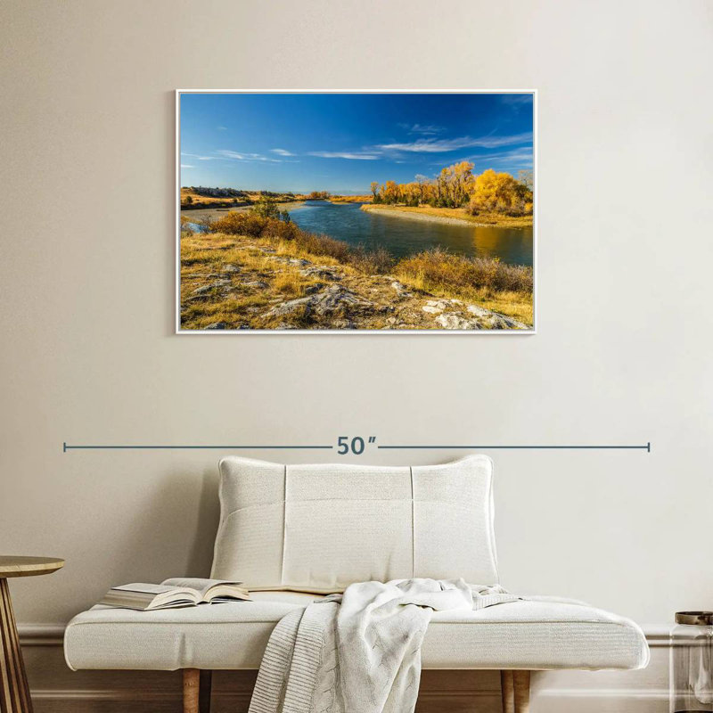 Missouri River Trail, Cadre flottant blanc, 37 po x 25 po