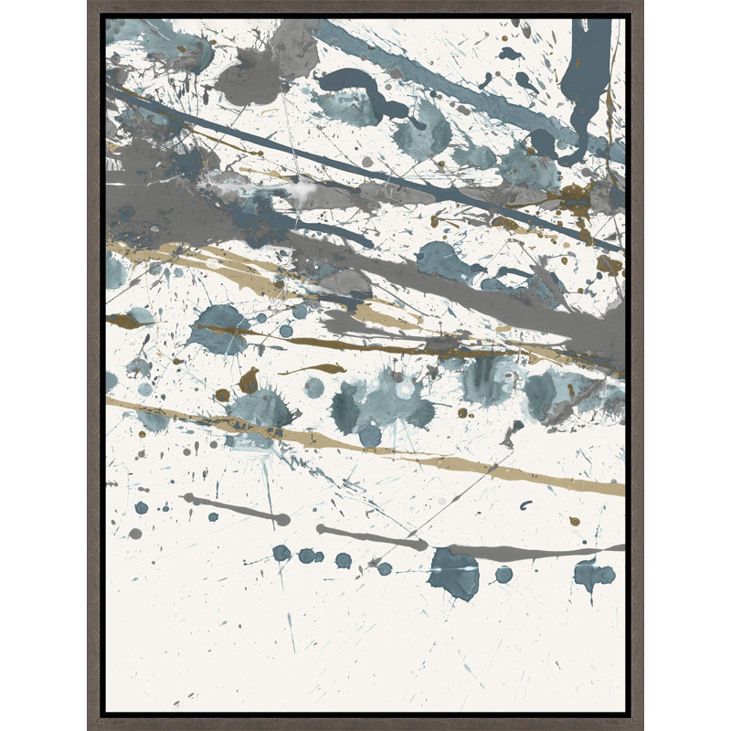 Winding Road X Painting by Danielle Davis, Gray Framed