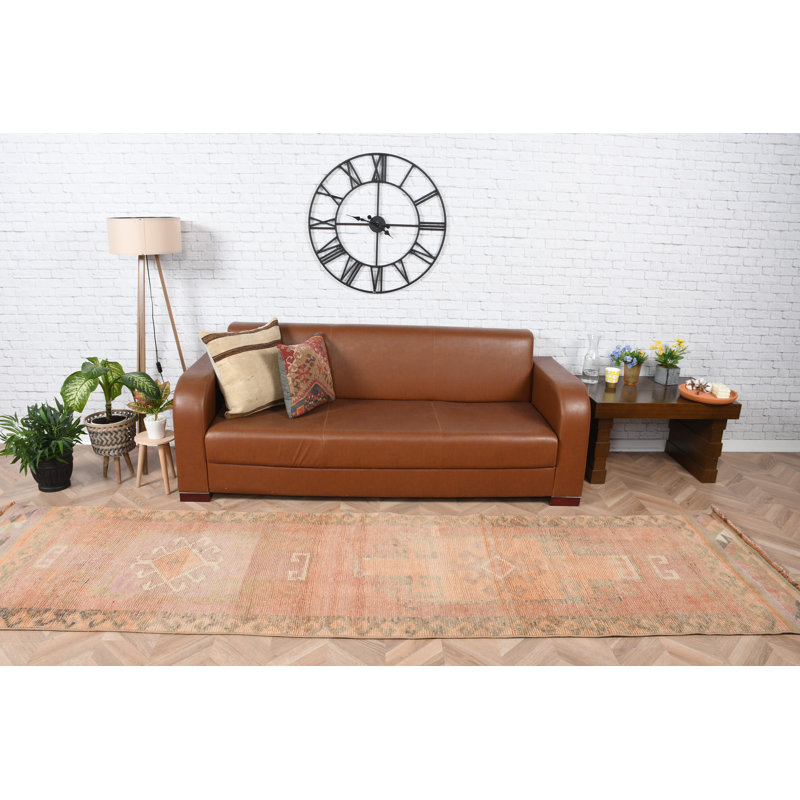 Tapis de couloir turc fait à la main dans un style rustique avec un tapis Boho Home