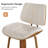 27.7" Mid-Century Faux Leather Counter Stool With Wood Legs and Metal Footrest-1821770057