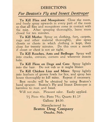 Buyenlarge Directions for Beaton's Fly and Insect Destroyer - Textual Art Print