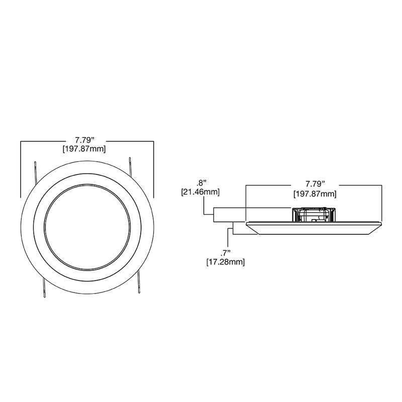 Ensemble d'éclairage encastré ultra-plat à DEL 6 po Remodel