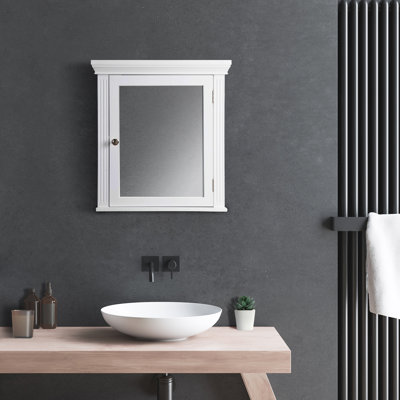 Nantwich Removable Medicine Cabinet with Mirrored Door in White