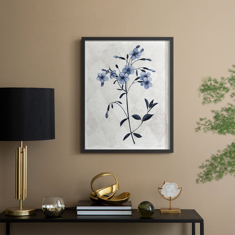 Harlequin Botanical III, reproduction encadrée - bois massif, H 15 po x l 12 po, Noir