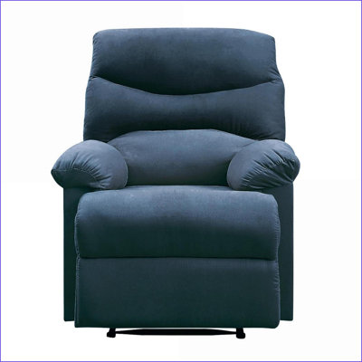 Recliners | Modern Royal Blue Woven Fabric Motion Recliner | 3-Inch Wall Clearance