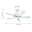 Imogin 42cm Ceiling Fan