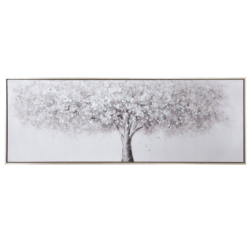 Art mural en toile peinte à la main avec couverture naturelle - 55 po x 20 po