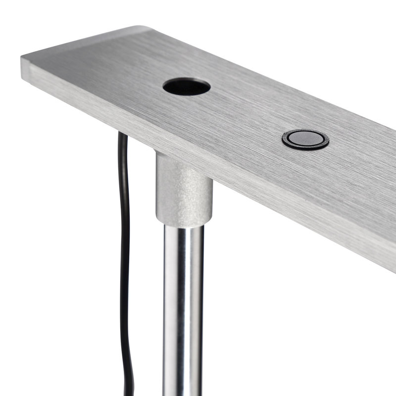 Lampe de bureau 20 po Wahkon, Aluminium brossé