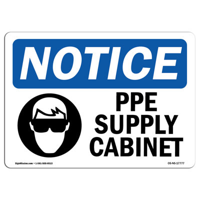 PPE Supply Cabinet Sign with Symbol Sign or Label