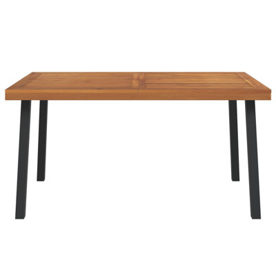 Mellen Rectangular Metal Outdoor Dining Table , cm W cm D