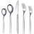 Flatware Set 40 Pieces, Stainless Steel Flatware Set, Silverware Set Service For 8 people