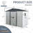 Outdoor Metal Storage Shed with Window and Metal Foundation for Backyard, Patio, Lawn-111523183