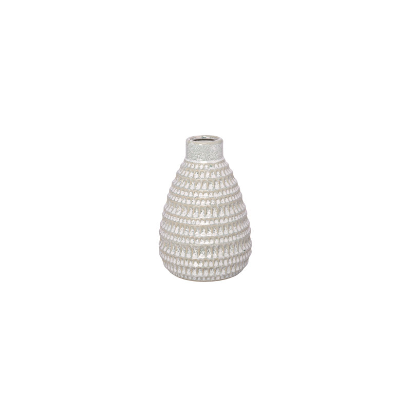 Vase en céramique réactif, Beige