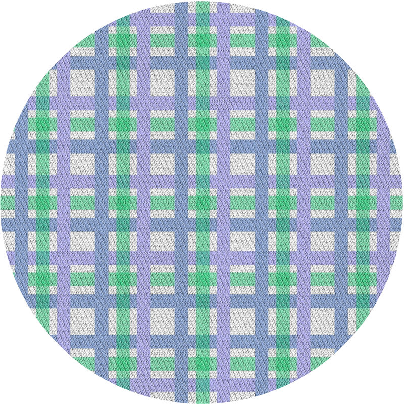 Plaid Indoor Rug, Round 4'