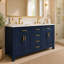 Meuble-lavabo double 60 po avec lavabo en céramique Chezkel-852605915-852605914