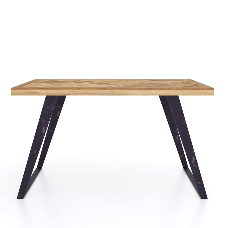 Agra Metal Base Dining Table, H76 x L135 x W90cm