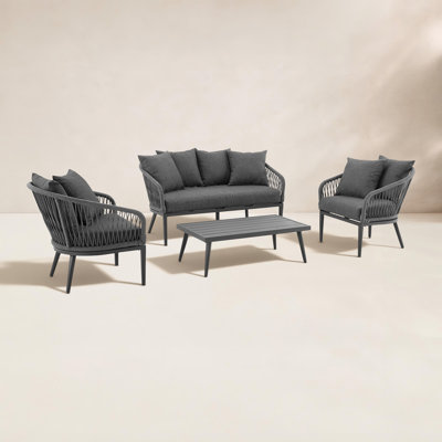 Tommas 4 - Person Patio Conversation Set with Cushions