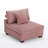 Milbrey Upholstered Pink Corduroy Armless Accent Chair with Pillow Back and Solid Wood Legs-595439999-595439994