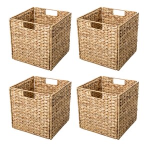 Hyacinth Foldable Storage Wicker Basket