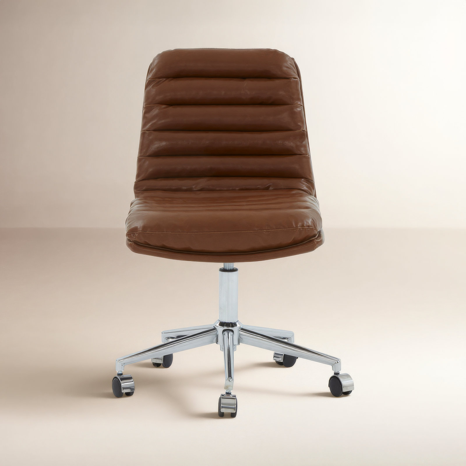 Ashia Swivel Office Chair, Brown
