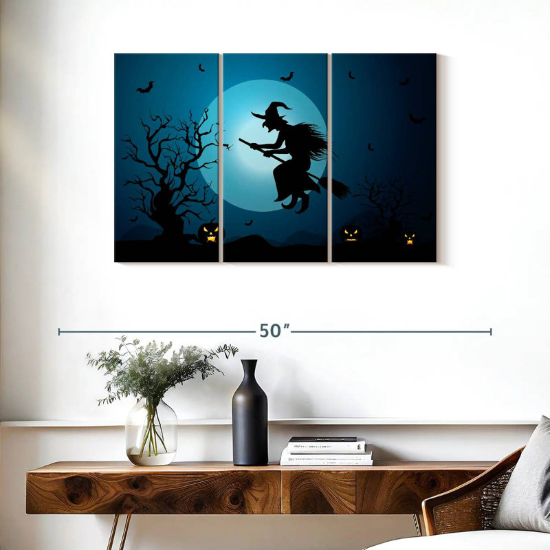 Lelend sorcière d'Halloween, H 24 po x l 38 po