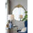 36" X 41" Large Round Wall Mirror With Gold Metal Frame
