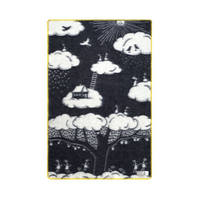 Black Ellis Medium Wool Blanket