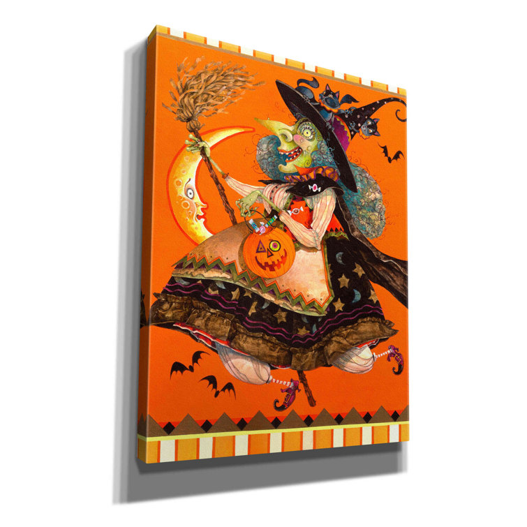 The Holiday Aisle® Witch On Canvas by David Galchutt Painting | Wayfair