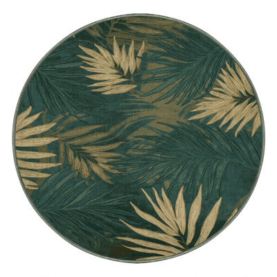 Machine Washable Nature Green Area Rug
