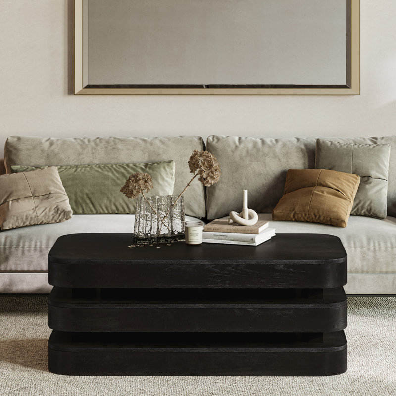 Marta Single Coffee Table, Espresso Wood