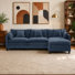 112" L-Shaped Modular Sectional Sofa with USB Charging Port and Movable Ottoman