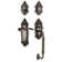 Nostalgic Warehouse Victorian Plate C Grip Handleset with Single Cylinder Deadbolt and Swan Lever