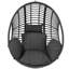 Chaise suspendue en osier d'extérieur / intérieur (support non inclus), ligne noire-303148497-303148500