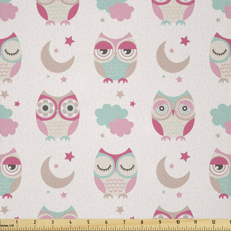 Daedric Owls Stars Moon Fabric