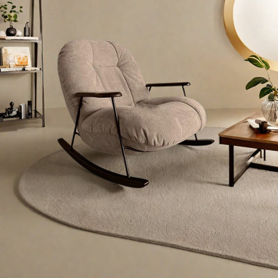 Chaise berçante élégante en flanelle pratique