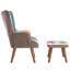 Upholstered Accent Chair with Footstool