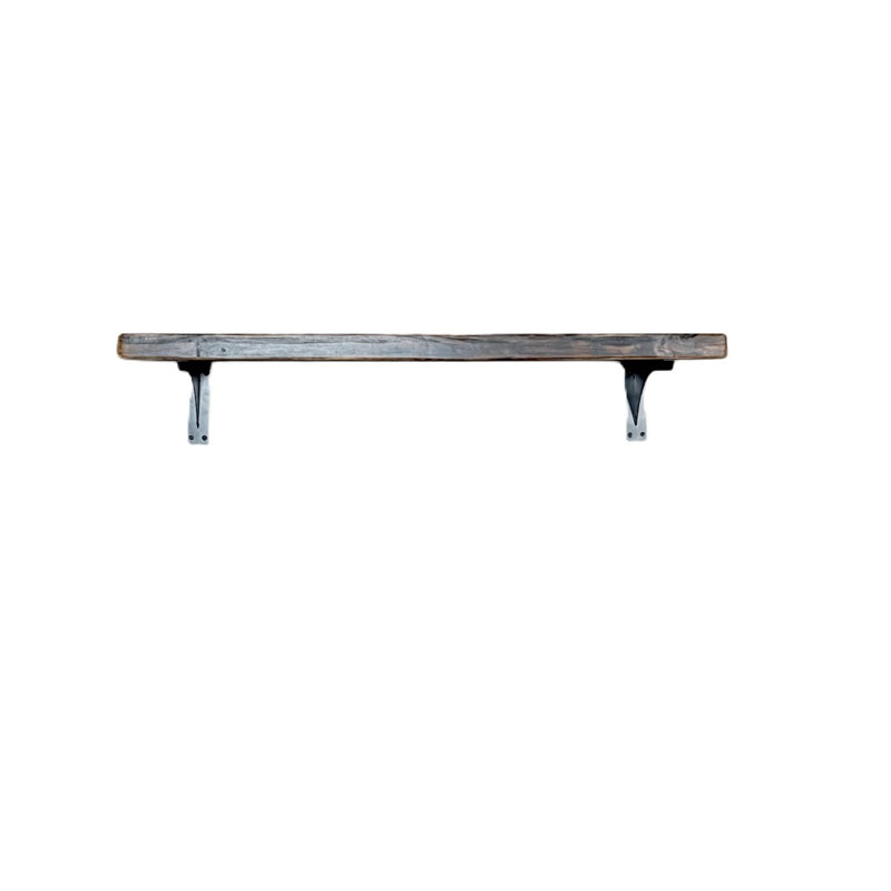 Tablette flottante robuste en bois rustique, H 9 po x l 108 po x P 9 po