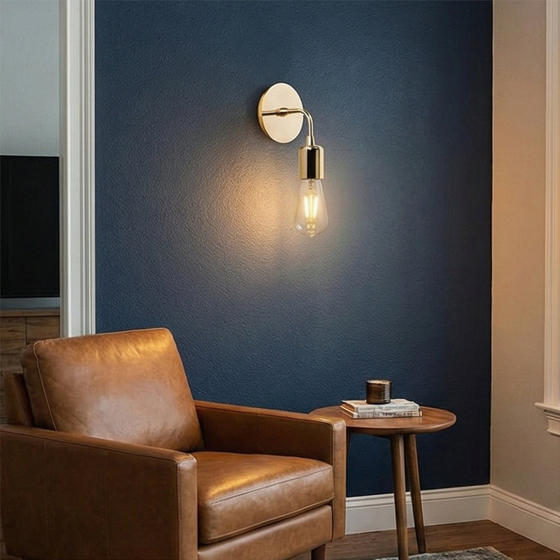 Aurelia Geometric Flush Mount Armed Sconce, Gold