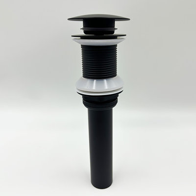 Drain escamotable pour salle de bain - Bouchon d'évier en acier inoxydable 304 avec trop-plein, idéal pour lavabo vasque / meuble-lavabo