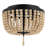 Ohlone Farmhouse Wood Beaded/Metal LED Flush Mount-70777068-123703379