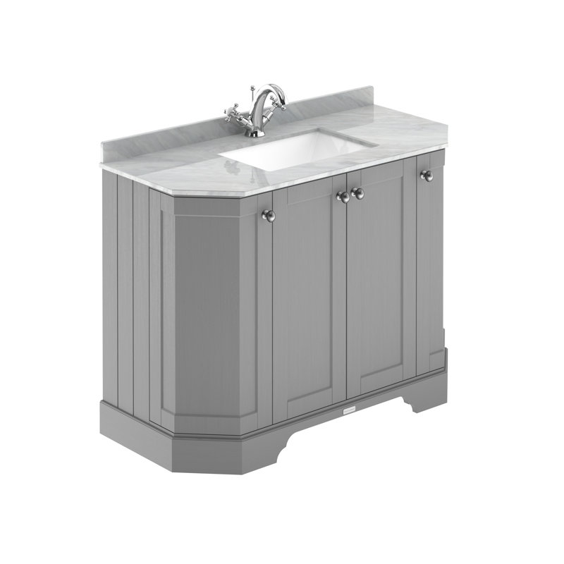 Old London 1000mm Free-standing Single Vanity, Storm Grey, Grey